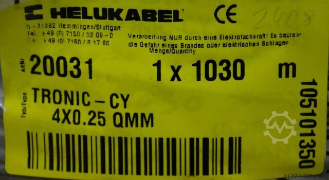 Elektronic cable 1030 m Helukabel TRONIC-CY 4X0,25 QMM
