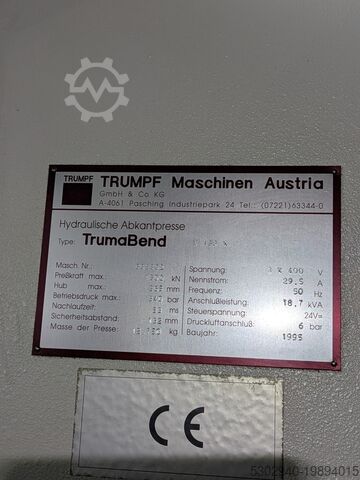 Press brake TRUMPF 