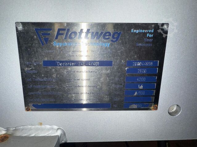 Decanter Flottweg Decanter Z4E-4/401