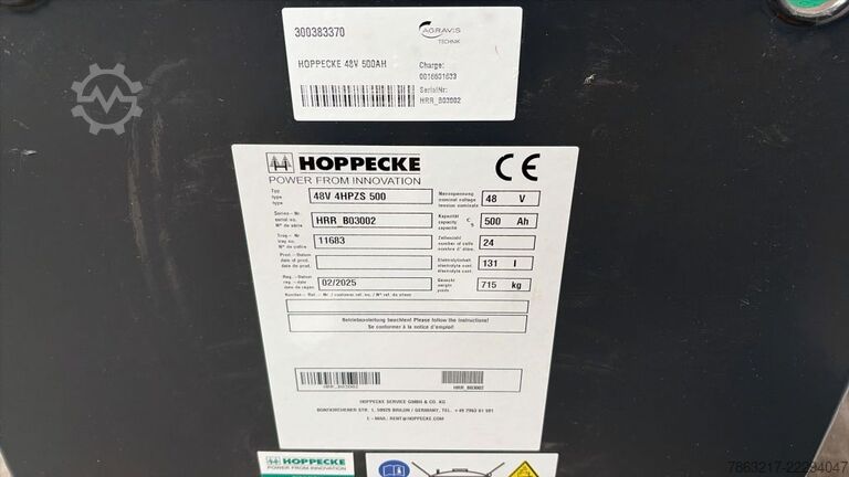 Drive battery Hoppecke 48V 4HPZS 500