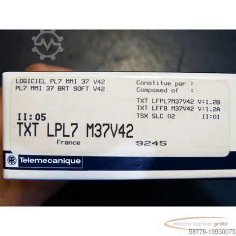 Component Telemecanique TXT L PL7 M37 V42 Software    !