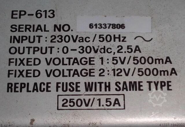 Laboratory power supply MANSON EP-613
