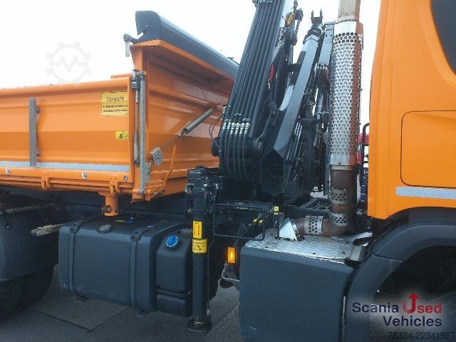Three-sided tipper truck Scania P 450 B4x4HZ ALLRAD HIAB X-HIDUO 108 E-3U
