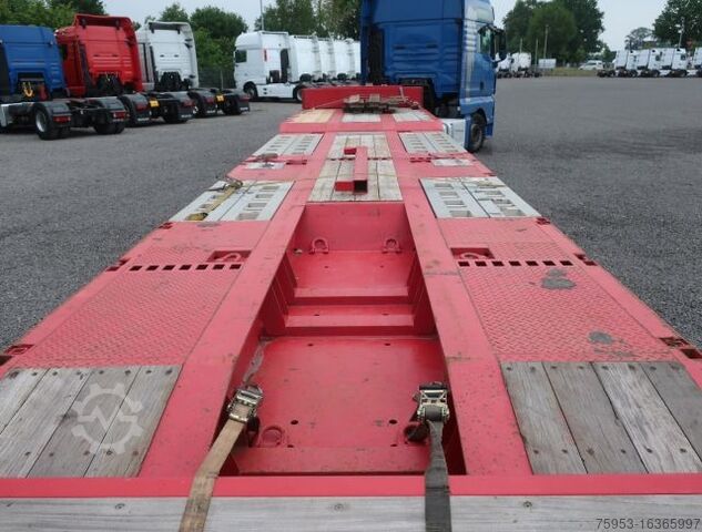 Low loader semitrailer HRD HRD STLM3M Radmulden Rampen Lenkachse