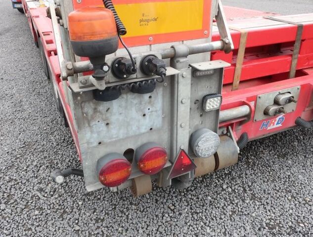 Low loader semitrailer HRD HRD STLM3M Radmulden Rampen Lenkachse