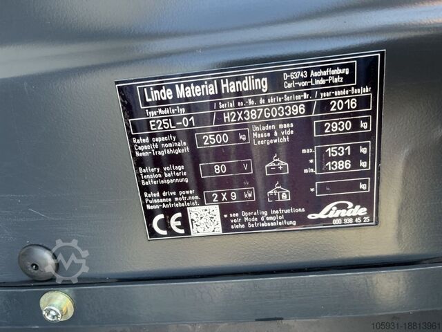 Elektro 4 Rad-Stapler Linde E25