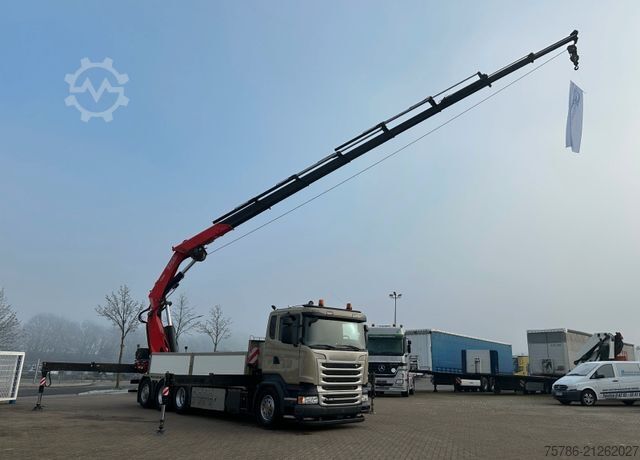 LKW mit Pritsche (offen) SCANIA R450 L 8x4 Fassi F 660 RA 2.28 HE/ Winde/ Funk