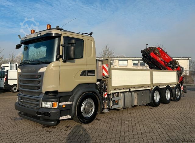 LKW mit Pritsche (offen) SCANIA R450 L 8x4 Fassi F 660 RA 2.28 HE/ Winde/ Funk