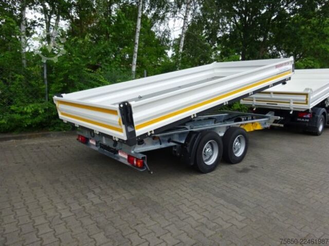Tipper trailer Möslein TTD 11 Weiß  neuer Tandem 3- Seitenkipper Tieflader-- Neufahrzeug --