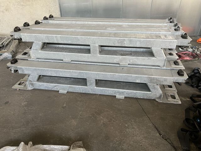 Low loader semitrailer Müller-Mitteltal Ausgleichsbock für Satteltieflader incl. Conatinerverschlüssen