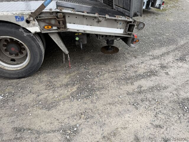 Low loader semitrailer Humbaur HTS30  3 Achs Satteltieflader mit Radmulden