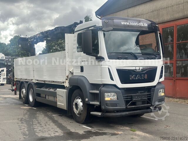 Truck mounted crane MAN TGS 26.440 Baustoff Hiab XS177 K Lenk Navi
