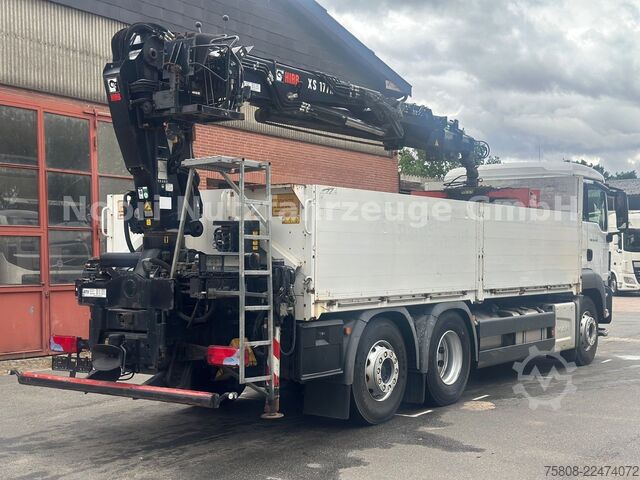 Truck mounted crane MAN TGS 26.440 Baustoff Hiab XS177 K Lenk Navi