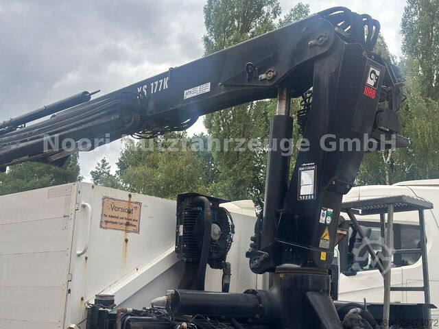 Truck mounted crane MAN TGS 26.440 Baustoff Hiab XS177 K Lenk Navi