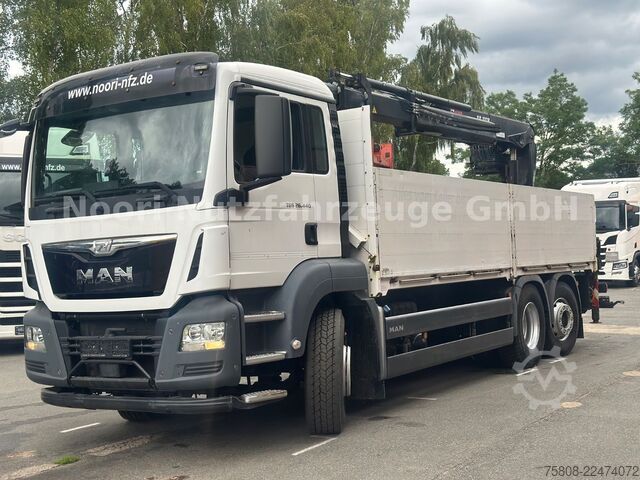 Truck mounted crane MAN TGS 26.440 Baustoff Hiab XS177 K Lenk Navi