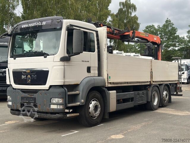 Truck mounted crane MAN TGS 26.440 Baustoff Palfinger PK 18001L Lenk