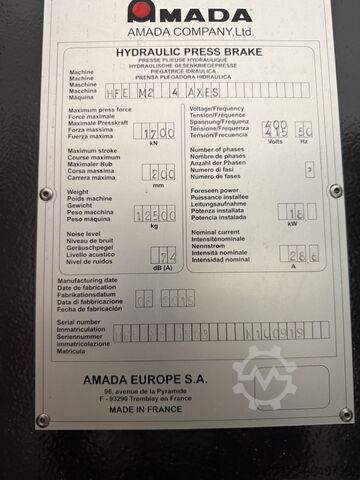 Durchlaufpresse AMADA HFE M2 170-3