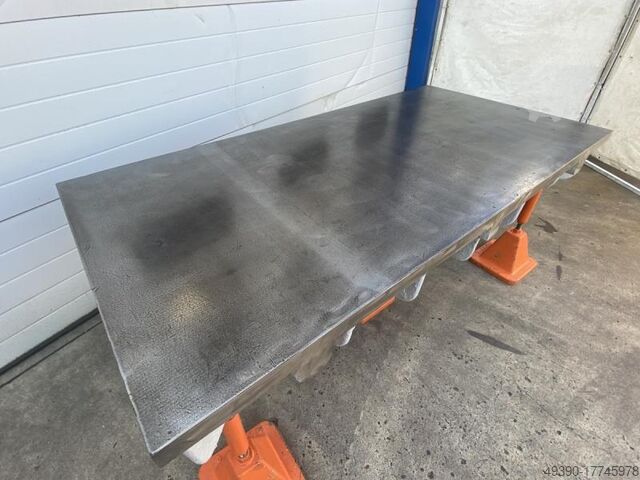 Straightening and welding plate, cast steel and grey cast iron, heavily ribbed, heavy-duty straighte  2000x1000