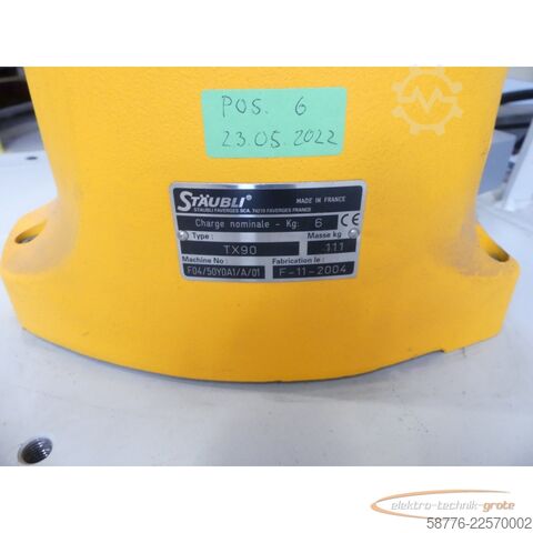 Component  Stäubli TX90 industrieller Roboterarm mit kompletter Steuerung und Bedienpanel