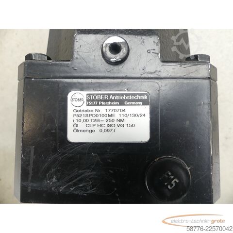 Component  Stöber Antriebstechnik P521SPD0100ME 110/130/24 Getriebe SN: 1770704