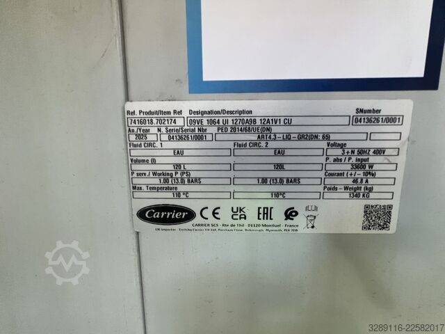 WATER DRY COOLER UNIT CARRIER 09VE 1064 UI