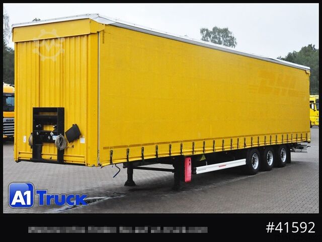 Open semitrailer with tarp Kässbohrer Mega Trailer, Code XL, Aluplank,