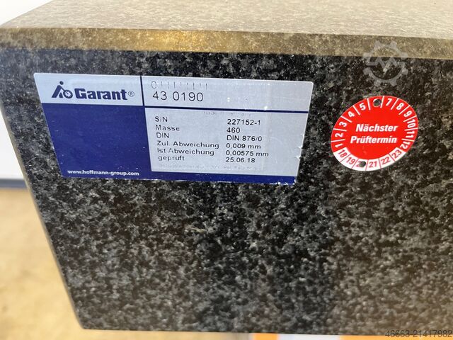Granite surface plate Garant DIN 876/0