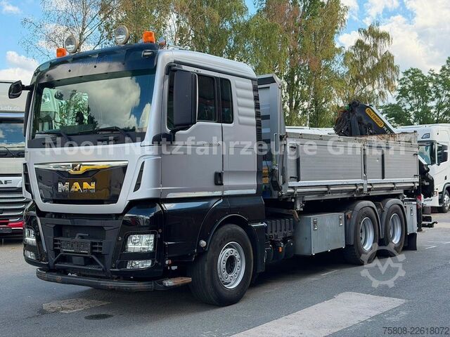 Kipper LKW MAN TGX 33.500 6x4 Kipper Kran PK19.001 Funk Greifer