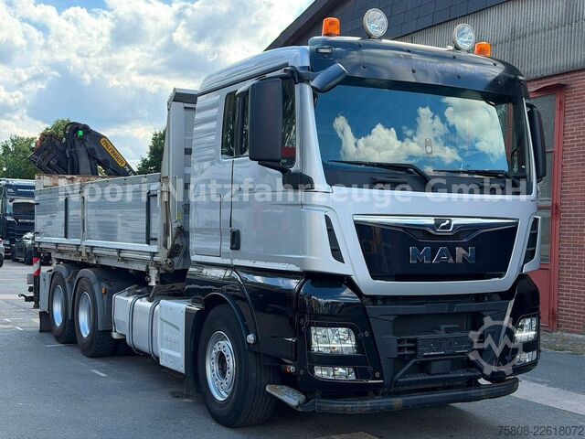 Kipper LKW MAN TGX 33.500 6x4 Kipper Kran PK19.001 Funk Greifer