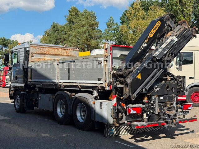 Kipper LKW MAN TGX 33.500 6x4 Kipper Kran PK19.001 Funk Greifer