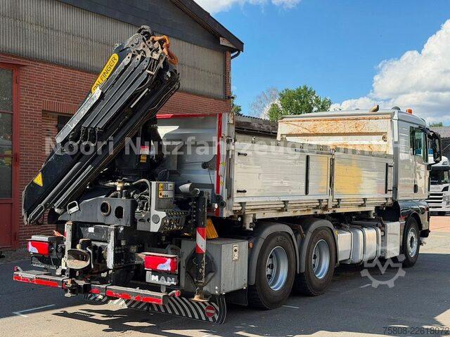 Kipper LKW MAN TGX 33.500 6x4 Kipper Kran PK19.001 Funk Greifer