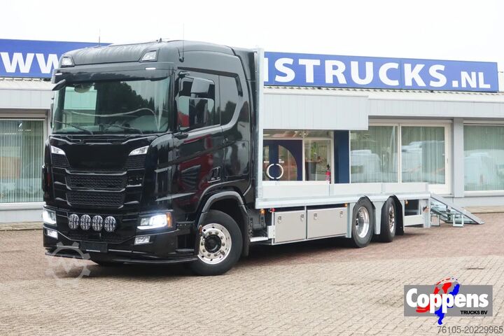 Car transporter Scania R 500 6x2 Blackline Machine transporter GERESER...