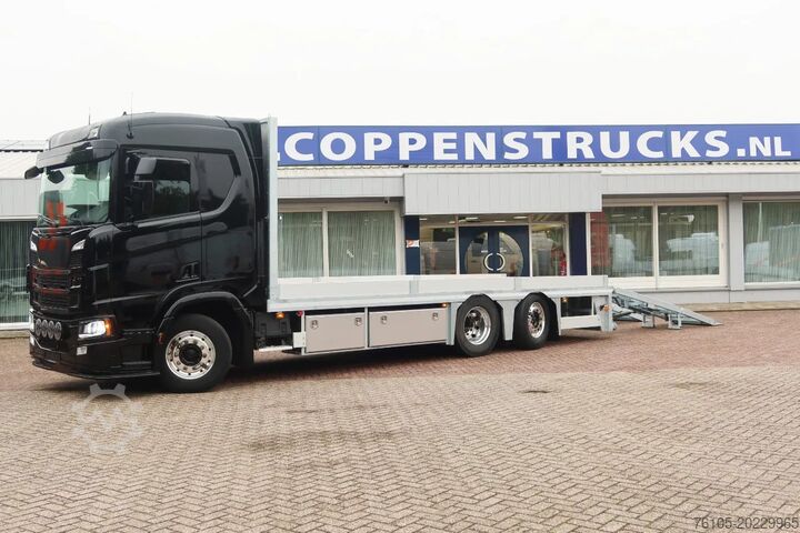 Car transporter Scania R 500 6x2 Blackline Machine transporter GERESER...