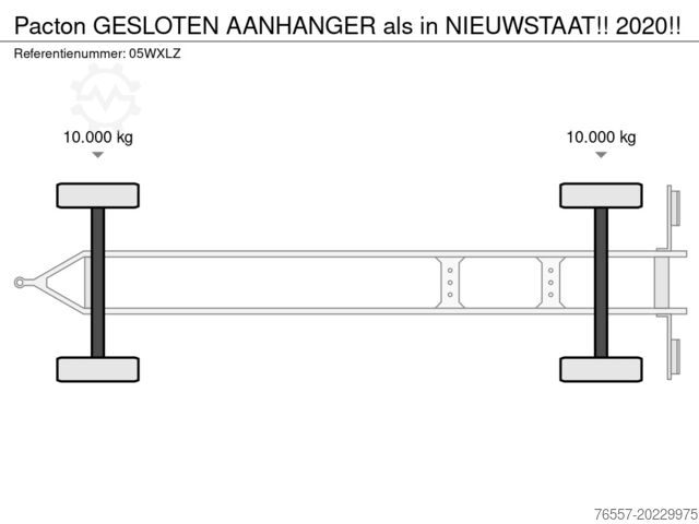 Suitcase Pacton GESLOTEN AANHANGER als in NIEUWSTAAT!! 2020!!