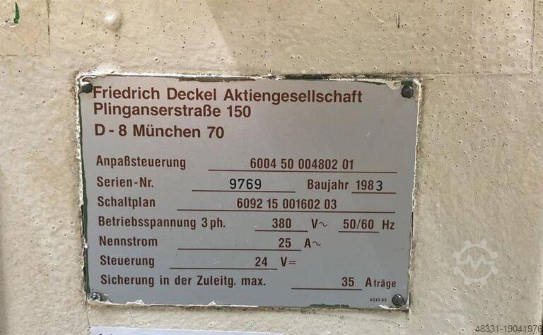 Universal Milling Machine DECKEL FP4NC