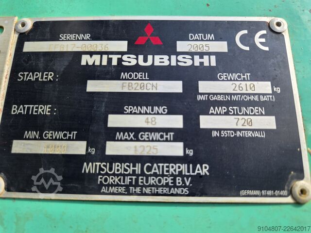 Gabelstapler Mitsubishi FB20CN, Triplexmast, Freelift, Sideshift