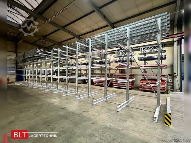 Cantilever rack ca. 18,45 lfm Kragarmregal Doppelseitig H:400 cm 500 Kg/Arm