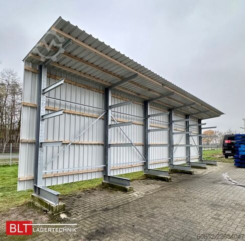 Cantilever rack Kragarmregal mit Dach & Rückwand H:400cm Fuß + 3 Ebenen