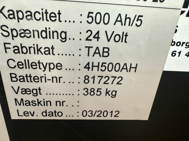 VS-22490 Triplex-Schubmaststapler Jungheinrich, 5400 mm Hubhöhe, Freihub JUNGHEINRICH ETVA12.5G 115-525 DZ