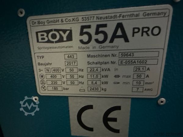 Spritzgießmaschine BOY 55A Pro