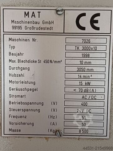 Hydraulische Tafelschere Hera TK  3000 / 10