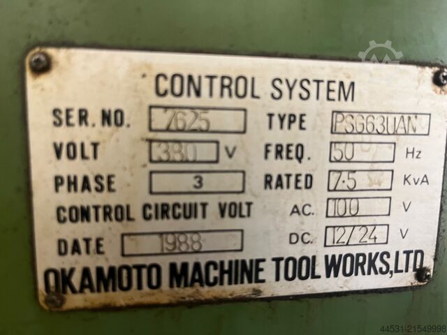 Flachschleifmaschine Okamoto PSG 63 – UAN