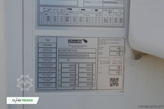 Reefer semitrailer SCHMITZ CARGOBULL SKO FP 60 ThermoKing SLXi 300