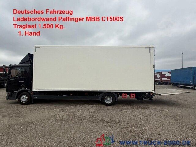 Box truck MAN TGL 12.250 Koffer 7.20m Ladebordwand1.5t. 1.Hand