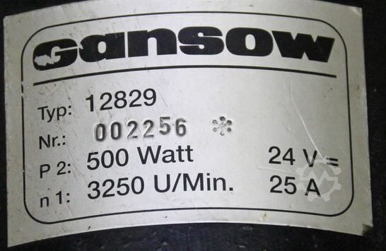 Gear motor 0.5 kW 180 rpm 24 volts Gansow IBC 12829 / ZF12