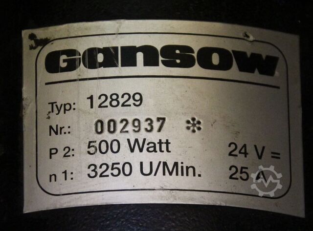 Gear motor 0.5 kW 180 rpm 24 volts Gansow IBC 12829 / ZF12