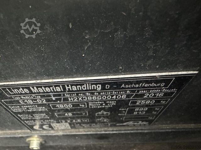 Elektro 3 Rad-Stapler Linde E 18-02 EVO Triplex