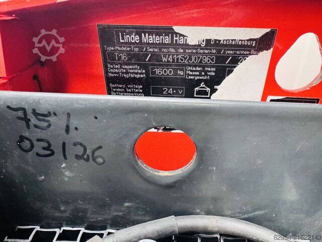 Niederhubwagen Linde T 16 Batterie Bj.21 75%