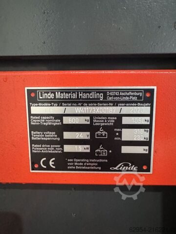 Hochhubwagen Linde L 16 i lange Gabel 1600mm