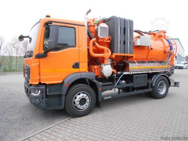 Vacuum tank truck man TGM 18.320 4x2 BL / Faros 10,5